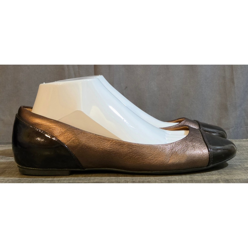 Clarks Indigo Bronze Metallic Ballet Flats Women's Size 8.5 Wide